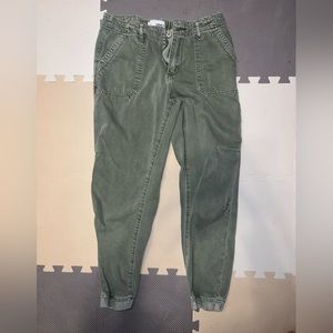 Olive green jogger jeans